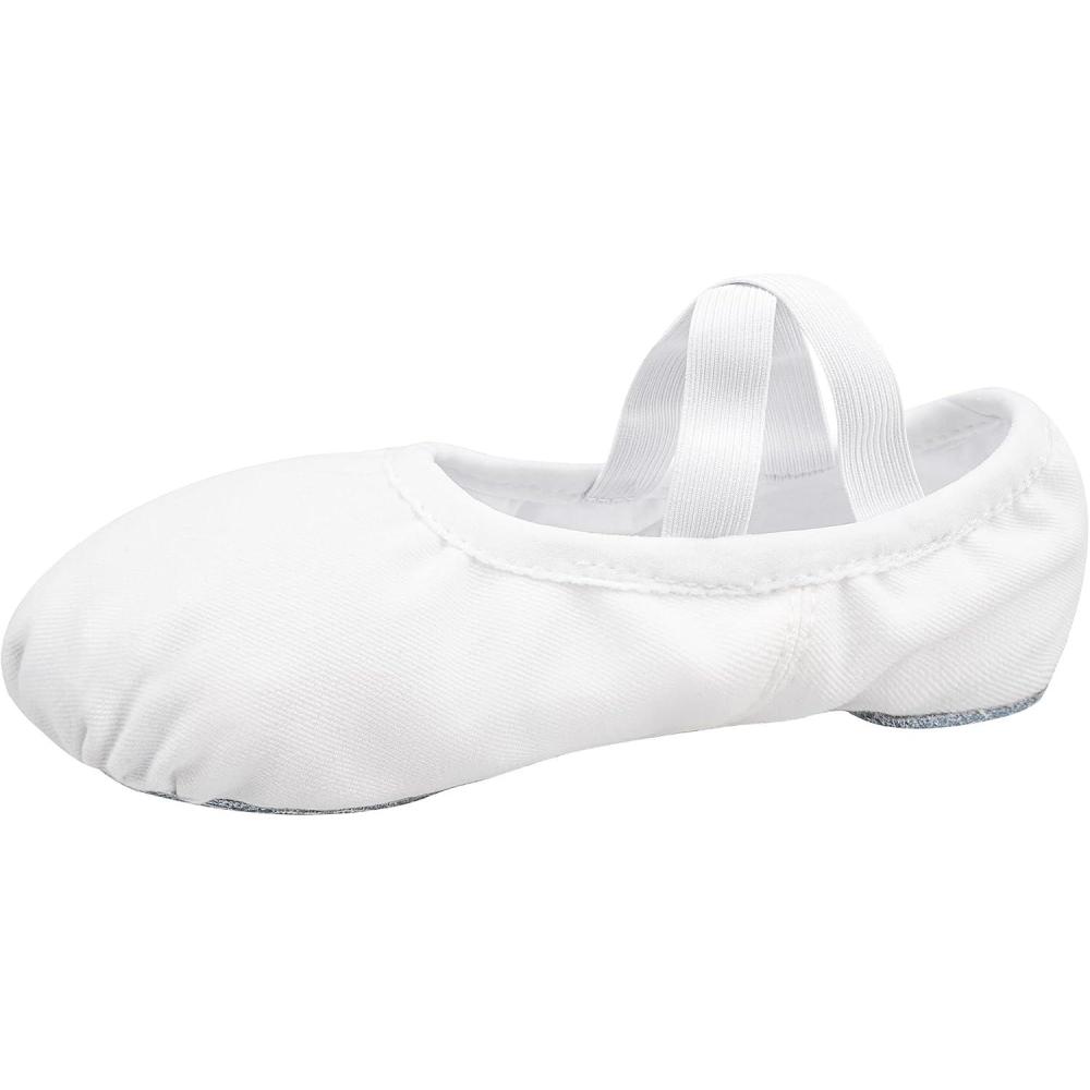 imageStelle Women Ballet Shoes Highly Stretch Canvas Adult Ballet Slippers Split Sole Yoga Dance Shoe for Girls BoysWhite