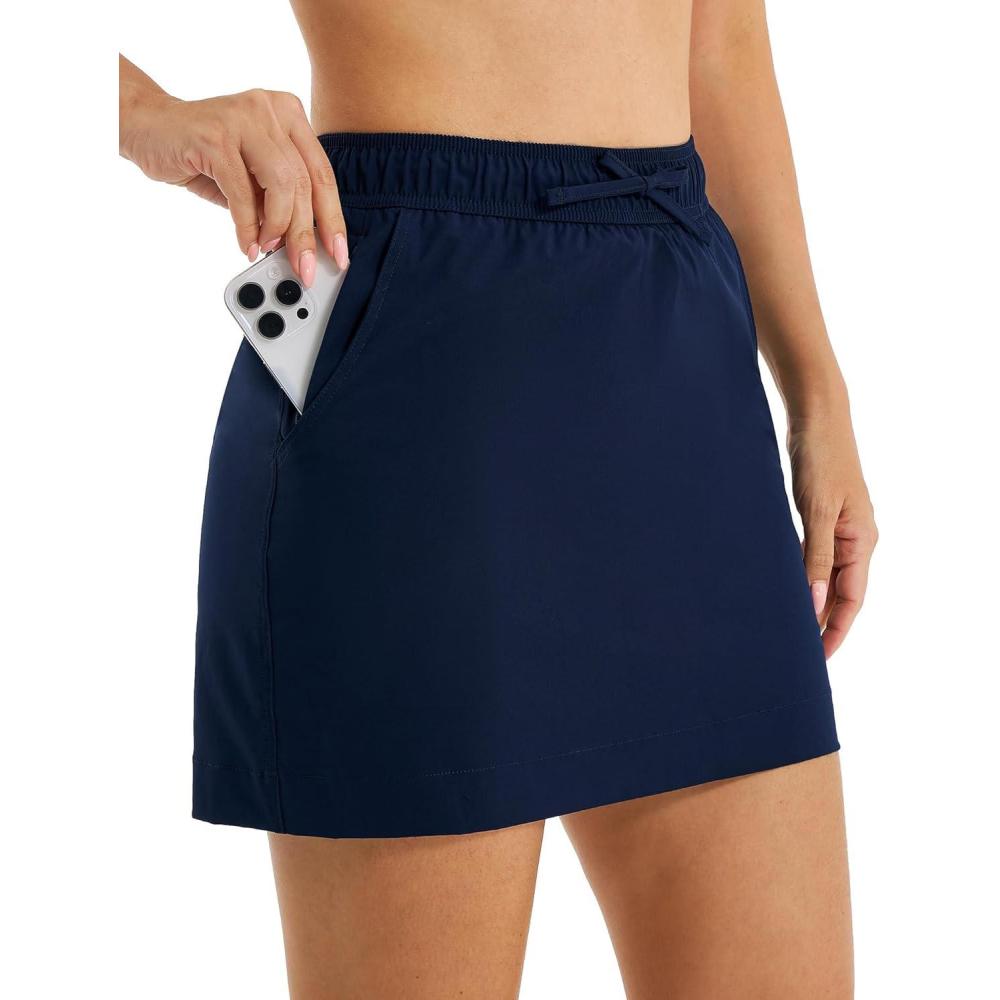 imageStelle Womens Golf Skort Skirts 16quot Hiking Skort for Tennis Outdoors Quick Drying Athletic Workout Skort with PocketsNavy