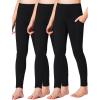 imageStelle Girls Athletic Leggings Kids Dance Running Yoga Pants Workout Active Dance Tights with Pockets3packblack 2 Side Pocket