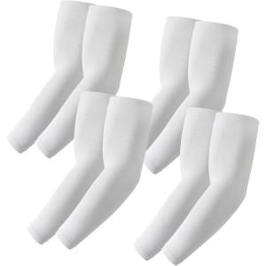 Stelle Arm Sleeves UV Sun Protection Compression Cooling Sleeves UPF 50 for Women Men Sport/Working/Tattoo Cover up(4 Pairs-4 Grey)
