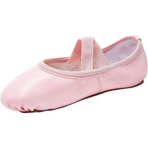 Stelle Ballet Shoes for Girls Soft Leather Dance Slippers Ballerina(Pink)