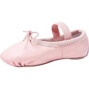 Stelle Ballet Shoes for Girls Toddler Genuine Leather Ballet Dance Slippers for Toddler/Little/Big Kids/Boys(Pink)