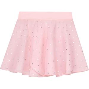 Stelle Ballet Skirts for Girls Toddler Dance Skirt Chiffon Kids Ballet Wrap Skirts(05-pink Shiny Skirt (Pull on ))