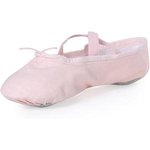 Stelle Canvas Ballet Shoes for Girls Dance Ballet Slippers Shoes（Toddler/Little/Big Kid/Women）(Ballet Pink)