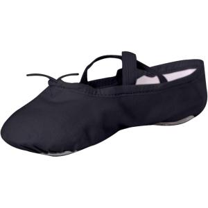 Stelle Canvas Ballet Shoes for Girls Dance Ballet Slippers Shoes（Toddler/Little/Big Kid/Women）(Black)
