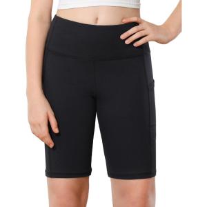 Stelle Girl’s 8″ Volleyball Shorts Spandex Biker Shorts Youth Cheer Dance Gymnastics Shorts with Pockets