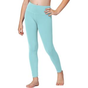 Stelle Girls Athletic Leggings Kids Dance Workout Running Yoga Pants with Hidden Pocket(Arctic Blue)