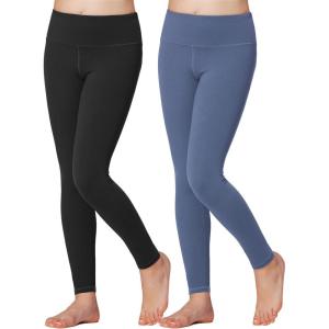 Stelle Girls Athletic Leggings Kids Dance Workout Running Yoga Pants with Hidden Pocket(Black-blue)