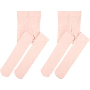 Stelle Girls Ballet Dance Students School Footed Tight (Toddler/Little Kid/Big Kid)(2-pack-ballet Pink)