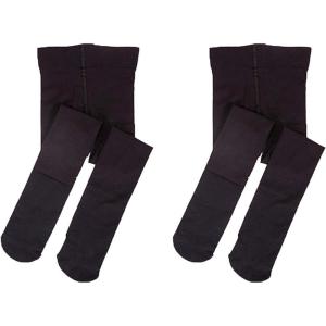 Stelle Girls Ballet Dance Students School Footed Tight (Toddler/Little Kid/Big Kid)(2-pack-black)