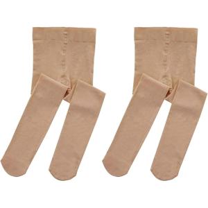 Stelle Girls Ballet Dance Students School Footed Tight (Toddler/Little Kid/Big Kid)(2-pack-tan)