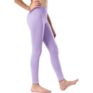 Stelle Girl’s Fleece Lined Leggings Youth High Waist Warm Winter Athletic Yoga Pants with Hidden Pocket(Lilac)