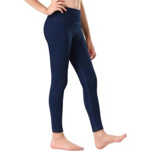 Stelle Girl’s Fleece Lined Leggings Youth High Waist Warm Winter Athletic Yoga Pants with Hidden Pocket(Navy)