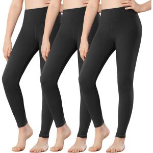 Stelle Girls Leggings Yoga Pants Youth Athletic Dance Running Active Tights Pack(Black+black+black)