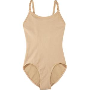 Stelle Girls Nude Leotard Seamless Undergarment Camisole with Adjustable Straps for Dance/Ballet/Gymnastics(Nude)