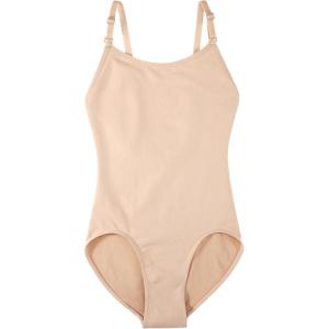 Stelle Girls Nude Leotard Seamless Undergarment Camisole with Adjustable Straps for Dance/Ballet/Gymnastics(Rose Beige)