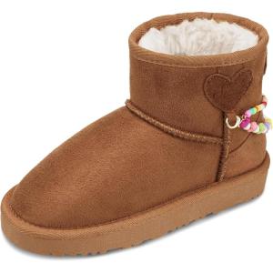 Stelle Girls Snow Boots Warm Winter Boots for Toddler/Little/Big Kids(Chestnut)