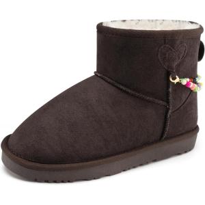 Stelle Girls Snow Boots Warm Winter Boots for Toddler/Little/Big Kids(Espresso)