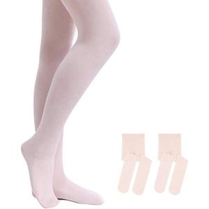 Stelle Girls’ Ultra Soft Pro Dance Tight/Ballet Footed Tight (Toddler/Little Kid/Big Kid)(2-pair Ballet Pink)