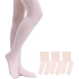 Stelle Girls’ Ultra Soft Pro Dance Tight/Ballet Footed Tight (Toddler/Little Kid/Big Kid)(3-pack-ballet Pink)