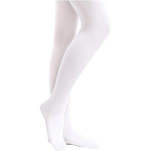 Stelle Girls’ Ultra Soft Pro Dance Tight/Ballet Footed Tight (Toddler/Little Kid/Big Kid)(White)