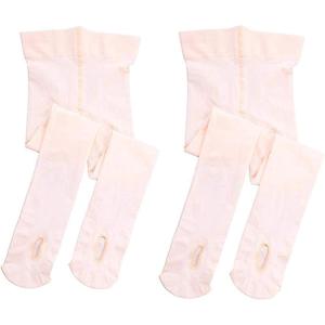 Stelle Girls Women Ballet Dance Convertible Tights Ultra Soft Pro Transition Tights(2-pair Ballet Pink)