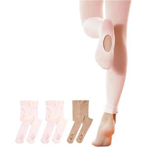 Stelle Girls Women Ballet Dance Convertible Tights Ultra Soft Pro Transition Tights(2-pair Ballet Pink+1-pair Tan)