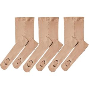 Stelle Girls Women Ballet Dance Convertible Tights Ultra Soft Pro Transition Tights(3-pack-tan)