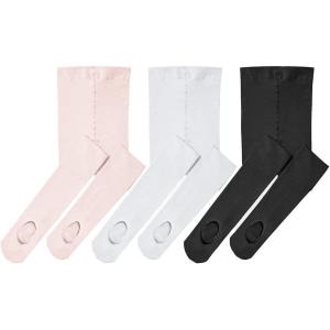 Stelle Girls Women Ballet Dance Convertible Tights Ultra Soft Pro Transition Tights(Ballet Pink+white+black)
