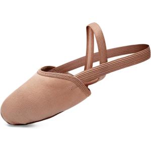 Stelle Half Soles Dance Shoes Women Men Canvas Lyrical Pirouette Ballet Shoes Turners Dance Shoes for Contemporary(Tan)