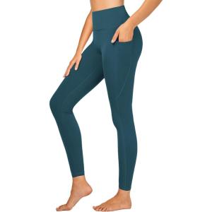 Stelle High Waisted Yoga Leggings with Pockets, Buttery Soft Workout Yoga Pants for Women Tummy Control Running Gym(Brushed Buttery Soft-oceanic)