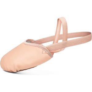 Stelle Leather Half Soles Dance Shoes Womens Lyrical Pirouette Turners Dance Shoes for Turning (Girls/Boys/Men/Adult)(Ballet Pink)