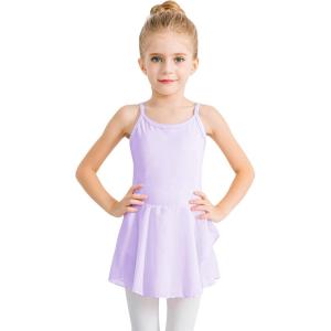 Stelle Toddler Ballet Leotards for Girls,Dance Leotard for Girls,Camisole Toddler Ballet Outfit for Studio Outdoor Daily Wear(Style 1-lavender)