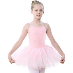 Stelle Toddler Ballet Leotards for Girls,Dance Leotard for Girls,Camisole Toddler Ballet Outfit for Studio Outdoor Daily Wear(Style 2-ballet Pink (Tutu))