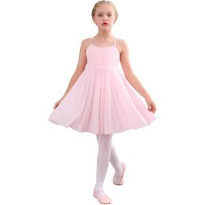 Stelle Toddler Ballet Leotards for Girls,Dance Leotard for Girls,Camisole Toddler Ballet Outfit for Studio Outdoor Daily Wear(Style 4-ballet Pink (Dress))