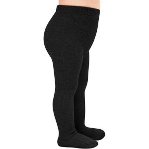 Stelle Toddler Girls Tights Baby Cable Knit Thick Stockings Cotton Winter Warm Leggings Pantyhose 1/2/3 Pack(1-black)