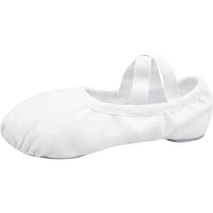 Stelle Women Ballet Shoes Highly Stretch Canvas Adult Ballet Slippers Split Sole Yoga Dance Shoe for Girls Boys(White)