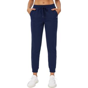 Stelle Womens High Waist Drawstring Jogger Athletic Lounge Sweatpants with Pockets(Navy)