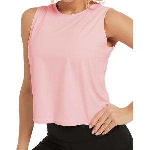 Stelle Women’s Workout Tops Sleeveless Yoga Tank Tops Running Gym Crop Tops