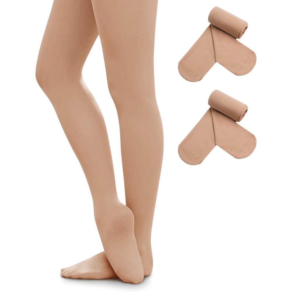 imageStelle Womens Ballet Tights Ultra Soft Pro Footed Tights Adult Dance Leggings2 Pairstan
