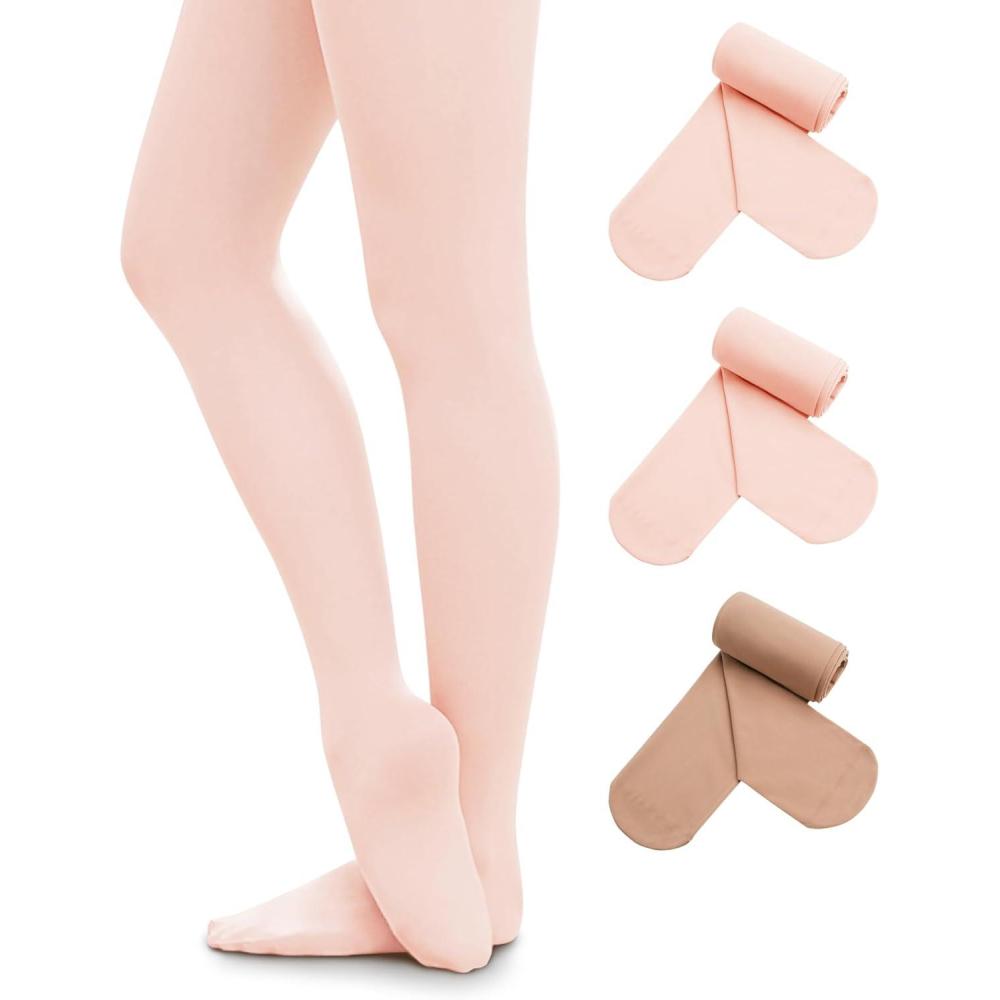 imageStelle Womens Ballet Tights Ultra Soft Pro Footed Tights Adult Dance Leggings3 Pairs2 Ballet Pinktan