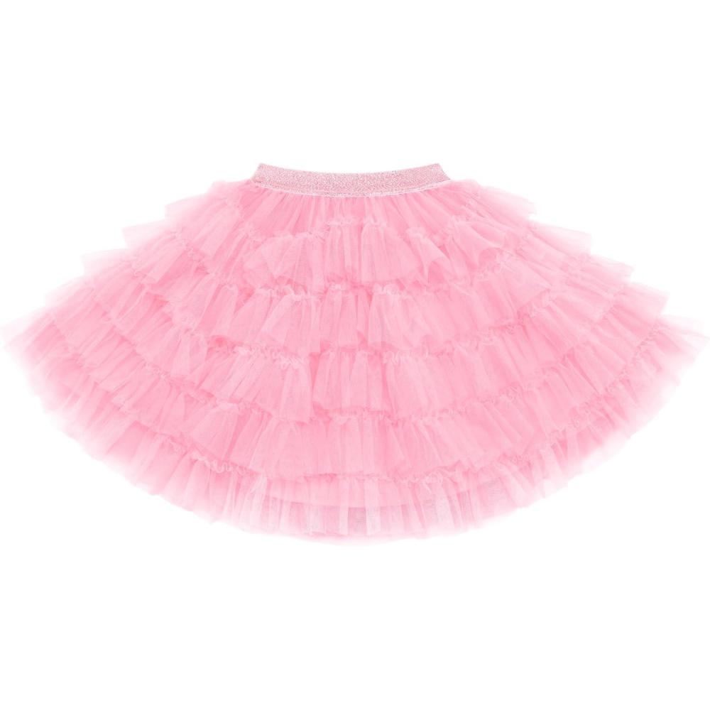 imageStelle Girls Tutu Skirt 5 Layers Fluffy Tulle Dance Ballet Skirt Princess Birthday Party CostumePink