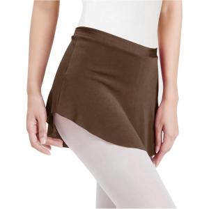 Stelle Ballet Skirt Women Dance Wrap Pull-On Skirts for Adult(Coffee)