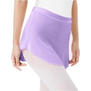 Stelle Ballet Skirt Women Dance Wrap Pull-On Skirts for Adult(Lilac)