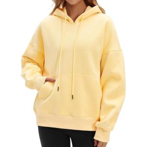 STELLE Womens Oversized Hoodies Fleece Sweatshirts Fall Fashion 2025 Pullover Sweaters Winter Clothes(Butter)