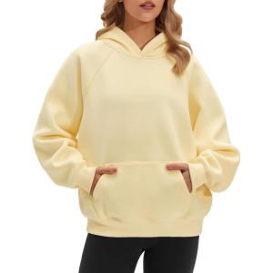 STELLE Women Hoodies Oversized Fleece Long Sleeve Comfy Casual Pullover Sweatshirts 2025 Winter Fall Outfits(Butter)