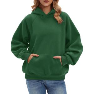 STELLE Women Hoodies Oversized Fleece Long Sleeve Comfy Casual Pullover Sweatshirts 2025 Winter Fall Outfits(Forest Green)