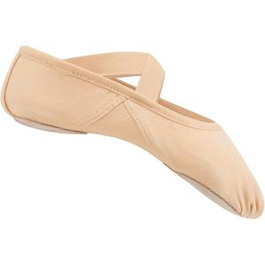 Stelle Ballet Shoes for Women Highly Stretch Canvas Dance Slipper Ballet Mesh Flats Non-Slip Yoga(Sand)